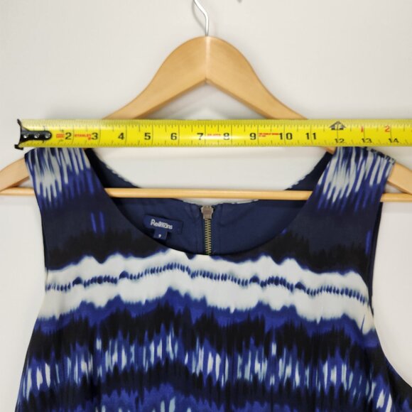 Reitmans Blue, Black & Silver Sleeveless Summer Dress – Size 9 - Picture 8 of 13